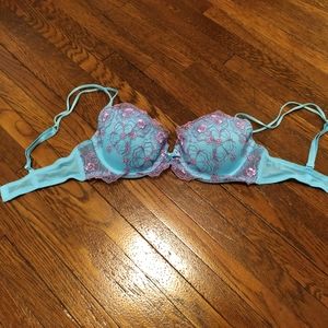 EUC Ambrielle blue+purple lacy bra sz 34B!